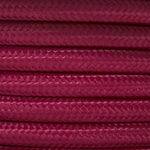 Cable eléctrico redondo trenzado textil color poly pink. 2 x 0,75 mm.