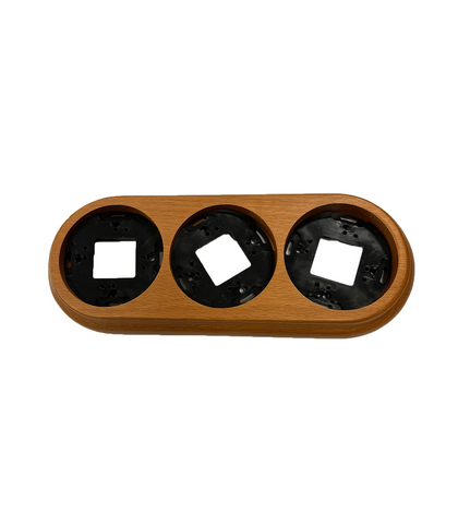 Marco triple madera superficie