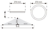Plafón 10971 LED con emergencia y  sensor de alta frecuencia.