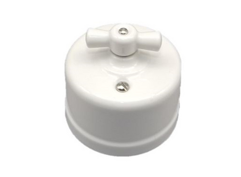 Interruptor/Conmutador porcelana blanca superficie