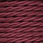 Cable eléctrico trenzado color burdeos en PVC . Sección 2 x 0,75 mm