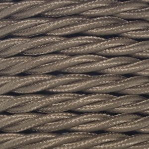 Cable eléctrico trenzado color café en PVC. Sección 2 x 0,75 mm