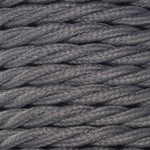 Cable eléctrico trenzado color gris oscuro en PVC. Sección 2 x 0,75 mm