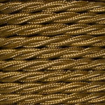 Cable eléctrico trenzado color oro viejo enPVC. Sección 2x0.75mm