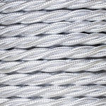 Cable eléctrico trenzado color perla en PVC.  2x0.75mm de sección