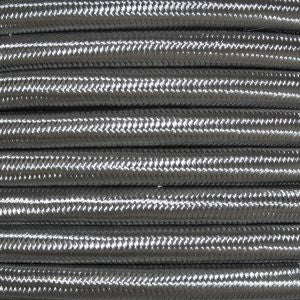 Cable eléctrico redondo trenzado textil color Elephant grey. 2 x 0,75 mm