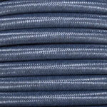 Cable eléctrico redondo trenzado textil color Plomo. 2 x 0,75 mm
