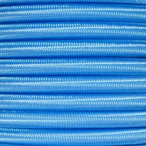 Cable eléctrico redondo trenzado textil color poly blue.. 2 x 0,75 mm
