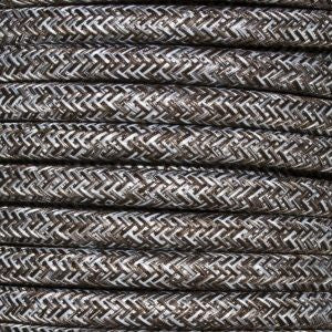 Cable eléctrico redondo trenzado textil color Uniform brown.. 2 x 0,75 mm