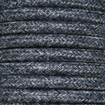 Cable eléctrico redondo trenzado textil color Uniform grey. 2 x 0,75 mm