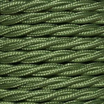 Cable eléctrico trenzado color verde ciprés de 2 x 0,75 mm de sección.
