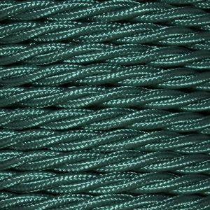Cable eléctrico trenzado color GREEN FOREST de 2 x 0,75 mm de sección.