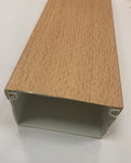 Canaleta imitación madera 60x40mm. Tiras de 2 metros en PVC.