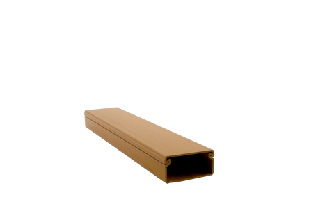 Canaleta imitación madera 25x20mm. Tiras de 2 metros en PVC.
