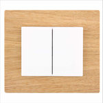 Doble Interruptor unipolar con tapa blanca serie DECENTE