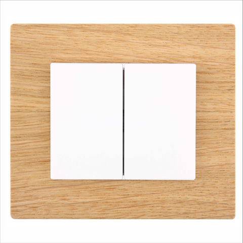 Doble Interruptor unipolar con tapa blanca serie DECENTE