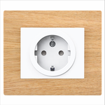 Enchufe SCHUKO con tapa blanca serie DECENTE