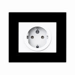 Enchufe SCHUKO con tapa blanca serie DECENTE