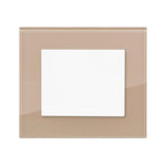 Interruptor unipolar con tapa blanca y cristal serie DECENTE