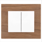 Doble Interruptor unipolar con tapa blanca serie DECENTE