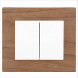 Doble Interruptor unipolar con tapa blanca serie DECENTE