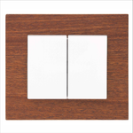 Doble Interruptor unipolar con tapa blanca serie DECENTE