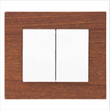 Doble Interruptor unipolar con tapa blanca serie DECENTE