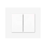 Doble Interruptor unipolar con tapa blanca serie DECENTE