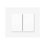 Doble Interruptor unipolar con tapa blanca serie DECENTE