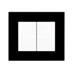 Doble Interruptor unipolar con tapa blanca serie DECENTE