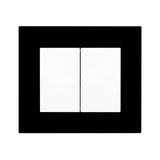 Doble Interruptor unipolar con tapa blanca serie DECENTE