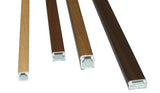 Canaleta adhesiva imitación madera 16x16mm. Tiras de 2 metros en PVC.