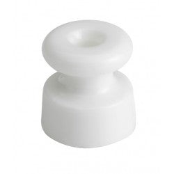 Aislador blanco de porcelana para cable trenzado