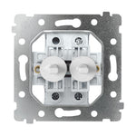 Pulsador doble con manecilla blanca - VECTIS
