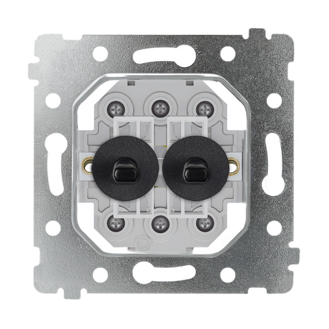Doble interruptor con manecilla negra - VECTIS
