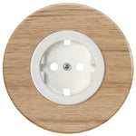 Enchufe SCHUKO marco roble claro serie RETRO