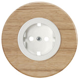 Enchufe SCHUKO marco roble claro serie RETRO