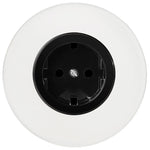 Enchufe SCHUKO marco cristal blanco serie RETRO