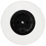 Enchufe SCHUKO marco cristal blanco serie RETRO