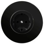 Enchufe SCHUKO marco cristal negro serie RETRO